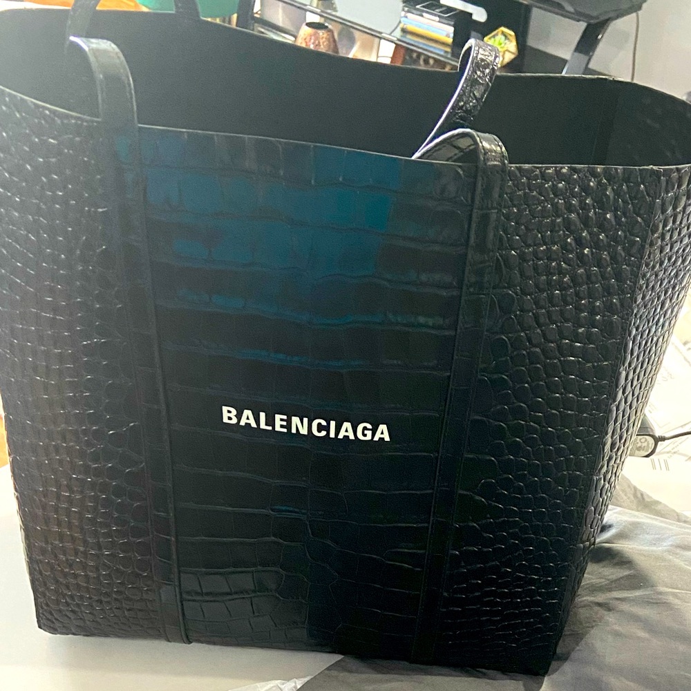 Croc embossed Balenciaga tote bag